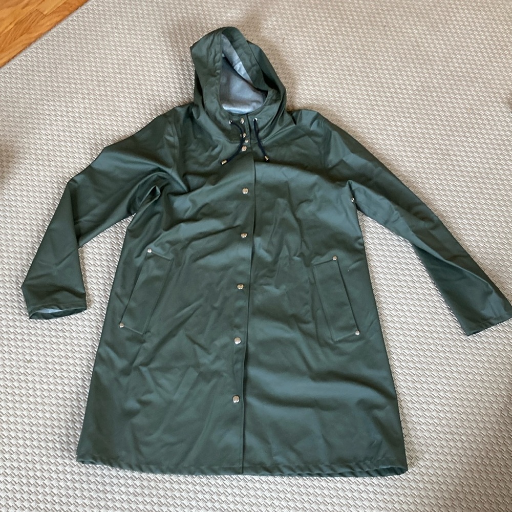 Stutterheim Mosebacke Lightweight Green Raincoat size Large
